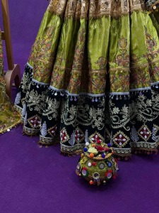 Vestido Afgano Verde Pistacho de Manga Larga con Espejos, Traje Maxi para Fiesta de Boda Afgana, Vestidos Casuales para Mujer - Product Image 4