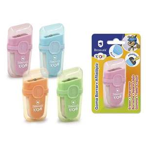 GOMA BORRAR Gomme et taille-crayon pour l'école et le bureau, produit de haute qualité, couleur pastel - Product Image 1