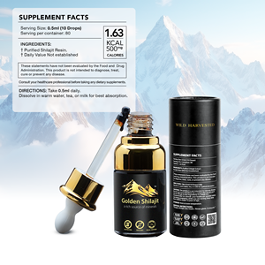 Gotas de Shilajit Dorado 40ml, para Concentración Mental, Resistencia al Estrés, Alto Rendimiento y Mentes Apasionadas - Product Image 2