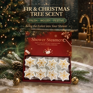 Set de Vaporizadores de Ducha con Aroma a Copos de Nieve Blancos Navideños, Bombas de Ducha con Aroma a Abeto Fresco, Tabletas de Baño Spa, Regalos para la Temporada Festiva, Personalizables - Product Image 5