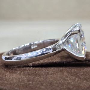 Anillos de piedras preciosas de moissanita de corte princesa de última moda de excelente calidad, incrustaciones de ajuste de bisel fino Original de Plata de Ley 925 - Product Image 2