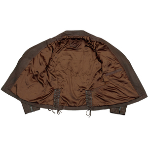 Chaqueta de Motociclista de Cuero Marrón para Mujer, Chaqueta Asimétrica con Cierre, Resistente al Viento, Otoño, Calidad Premium, Diseño Personalizado, Proveedor Mayorista - Product Image 3