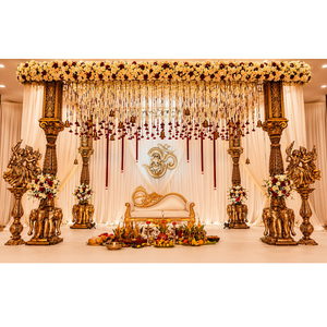 Mandap Tradicional con Pilares Tallados en Forma de Elefante para Bodas Hindúes, Mandap Económico para Bodas Indias, Fabricante y Exportador 2026 - Product Image 1