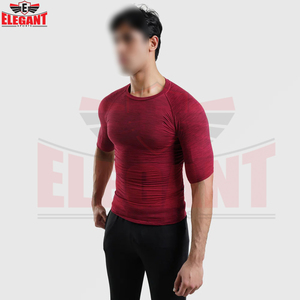 Rashguards de fitness et d'entraînement couleur bordeaux, qualité supérieure, prix raisonnable, meilleur fournisseur, nouvelle arrivée, service OEM - Product Image 2