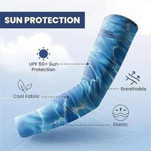 ปลอกแขนกันแดด ดีไซน์ทันสมัย ผ้าทนทาน สวมใส่สบาย เหมาะสำหรับการฝึกซ้อมและออกกำลังกายกลางแจ้ง - Product Image 3