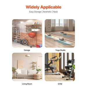 Porta Tappetini Yoga in Acciaio con Ganci e Ruote, Finitura Verniciata a Polvere, Organizzatore per Attrezzature da Palestra Domestica - Product Image 6