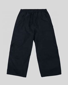 Pantalones de nieve negros de pierna ancha con cordón, pantalones de esquí largos para entrenamiento al aire libre, pantalones de nieve holgados para hombre - Product Image 2