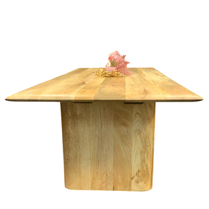 Mesa de Centro Moderna de Madera de Mango Sólida con Patas Plegables, Acabado Natural, para Sala de Estar, Oficina en Casa o Uso Comercial - Product Image 5