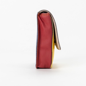 Vente chaude femmes élégant en cuir véritable recyclé sac de couverture de cartable Unique multi-usage couleur arc-en-ciel sac de messager - Product Image 4