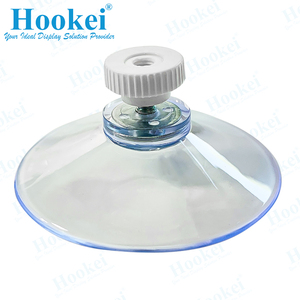 Échantillon gratuit Offre Spéciale ventouse transparente en PVC de 50mm avec vis M4 et écrous de couleur blanche - Product Image 1