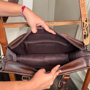 Factory Wholesale Hand Tooled Leather Saddle Blanket <b>Ladies</b> Tote Bag High Quality Large Capacity Shoulder Handbags for Women's - Product Image 6