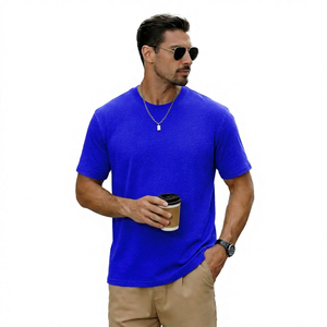 Camiseta de Manga Corta para Hombre, Cuello Redondo, Color Sólido, Corte Regular, Tejido de Punto Jersey, 100% Poliéster, Transpirable y Ecológica - Product Image 3