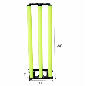 Piquets de cricket en bois personnalisables de haute qualité Power Hint – Qualité tournoi, 3 piquets, 2 bails, robustes et écologiques - Product Image 1
