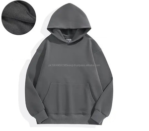 Meilleurs sweats à capuche surdimensionnés pour hommes avec poche kangourou, surdimensionnés, respirants, légers, unis, teints, tricotés avec motif imprimé, faible MOQ - Product Image 4