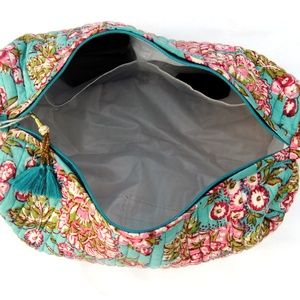 Coton fait à la main imprimé fermeture éclair mode réutilisable petit sac de maquillage pour femmes sacs cosmétiques en gros - Product Image 6