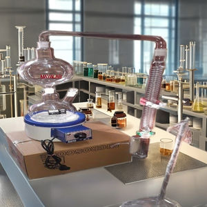 Aparato de Destilación Manual por Vapor MAYALAB, Vidrio de Borosilicato, 1000 ml, Unidad de Destilación de Laboratorio Completa, Aceite Esencial - Product Image 4