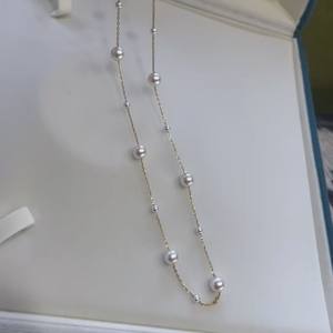 Collar Redondo Aurora de Plata 925 con Perlas Naturales de Agua Dulce de 3-7 mm, Collar Inspirado en el Cielo Estrellado - Product Image 3