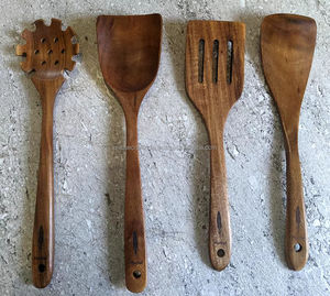 Spatule-cuillère en bois de manguier de 20 ml, design moderne, écologique, poli miroir, artisanat unique, décoration de cuisine et de maison, Inde - Product Image 6