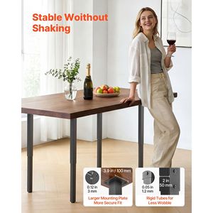 Gambe per Mobili in Acciaio Quadrate Regolabili 24-40 Pollici, Carico Massimo 1200 Libbre, Installazione Rapida, Resistenti per Casa e Ufficio - Product Image 4