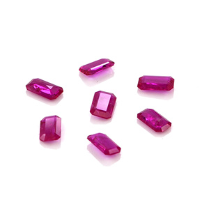 Rubis naturels non traités du Mozambique, octogones calibrés 3x5mm, pierres précieuses de rubis naturelles facettées pour la fabrication de bijoux, prêtes à l'emploi - Product Image 1