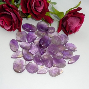 Cabujones de Amatista Chevron Natural Pulidos a Mano, Gema Púrpura del Amor, para Joyería Religiosa Feng Shui, Anillos, Colgantes y Pendientes - Product Image 5