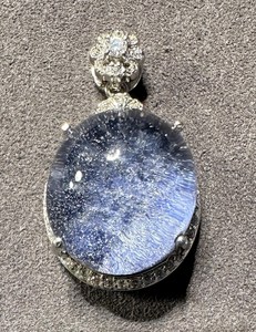 จี้เพชรดูมอร์เทียไรต์สีน้ำเงินธรรมชาติจาก NIKHIL GEMS ทำด้วยมือ เงินแท้ 925 สไตล์วินเทจ สร้อยคอสำหรับผู้หญิง ของแท้จากผู้ขายรายที่สาม - Product Image 6