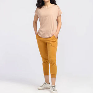 Camisetas de Verano Personalizadas al por Mayor para Mujer, Estilo Urbano, Básicas, con Hombros Caídos, de Algodón, Talla Grande - Product Image 2