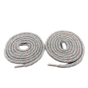 Orange Braided Shoelaces With Metal Aglets Round Nylon Cotton Cords For Shoes High Tenacity Modern Style 16 Strand - Product Image 1