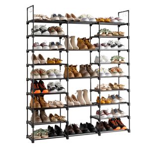 Étagère à chaussures simple à 9 niveaux, organisateur de rangement pour l'entrée, armoire à chaussures avec une capacité de 50 à 55 paires de chaussures, empilable - Product Image 5