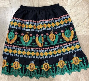 New Arrival High Quality 100% Cotton Embroidered <b>Skirt</b> for Women Casual Style Breathable and Printed Designs - Product Image 3
