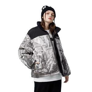 Veste matelassée imperméable et respirante pour enfants, style streetwear, entièrement imprimée, avec logo brodé, pour l'hiver, fabriquée sur mesure - Product Image 4