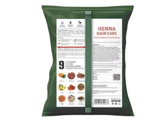 Polvo para el cuidado del cabello Jiva Henna 200 g Paquete de 2 (400 g) 100% Puro y Natural Limpia y nutre el cabello y las raíces y proporciona - Product Image 3