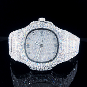 นาฬิกาข้อมือสแตนเลส ETA ระบบอัตโนมัติ ดีไซน์คลาสสิก ฮิปฮอป สำหรับทุกเพศ ผลิตด้วยมือ งานศิลปะเครื่องประดับความงามสุดหรู รุ่นลิมิเต็ดอิดิชั่น - Product Image 1