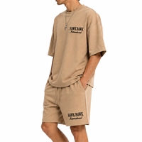 Ensemble chemise et short tricotés pour homme, respirant, décontracté, streetwear avec impression numérique