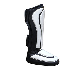 Top Selling Kick Boxing Custom Shin Guard Leather Boxing MMA Shin Guard Leg <b>Pads</b> Protective Boxing Shin Guard Training OEM - Product Image 3