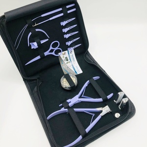 Kit de Herramientas para Extensiones de Cabello con Pinza de Presión para Extensiones de Cinta Adhesiva, Herramientas de Bucle para Extensiones de Cabello, Anillo de Separación Rápida para Cabello, Color Morado, Logotipo Personalizado - Product Image 4