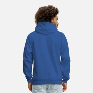 Sweat-shirt à capuche gris pour homme, coupe classique, décontracté, en coton tricoté, avec poche avant, pour l'automne - Product Image 4