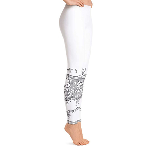 Leggings de Yoga Blancos de Cintura Alta, Pantalones Deportivos Estampados, Ropa Deportiva de Longitud Completa para Mujer - Product Image 3