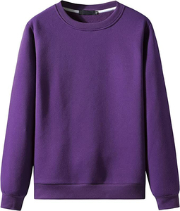 Sudadera de Cuello Redondo para Hombre, Corte Regular, Color Sólido, Tejido de Punto, Ropa Casual - Product Image 4