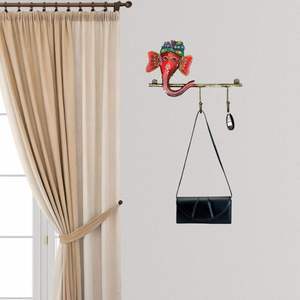 Premium Ganesh Ji <b>Wall</b> <b>Hanger</b> 2 Hooks Durable Iron Hook Traditional Antique Iron <b>Wall</b> Decor Home and Festival Decor - Product Image 3