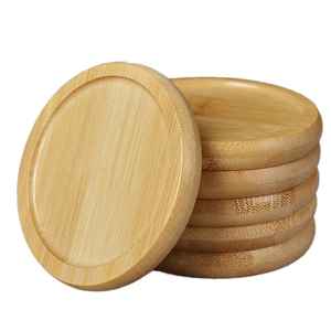 Sous-verres ronds classiques en bois, vente directe usine, écologiques et réutilisables, tapis de table, qualité export - Product Image 4