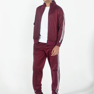 Conjunto deportivo informal de poliéster y nailon para gimnasio, fitness, entrenamiento y jogging para hombre, conjunto de dos piezas, chándal sólido para hombre - Product Image 3