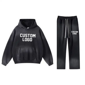 Survêtements personnalisés pour hommes, ensembles décontractés tendance pour les labels de streetwear américains, faible MOQ, prix d'usine pour les marques privées - Product Image 1