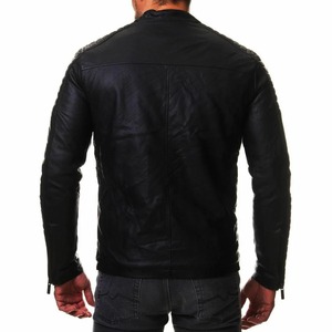 <b>Men</b> Genuine Sheepskin <b>Leather</b> Motorcycle <b>Jacket</b> Biker <b>Jacket</b> - Product Image 3