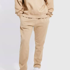 ชุดเซ็ตฮู้ดดี้โอเวอร์ไซส์ผู้ชาย สีพื้น ชุดลำลองสไตล์สตรีทแวร์เรียบง่าย ชุดสองชิ้น รับสกรีนโลโก้ - Product Image 2