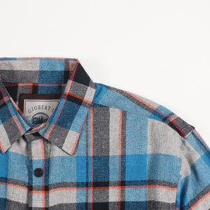 เสื้อเชิ้ตแขนยาวลายสก็อตผ้าฟลีซขนาดใหญ่พิเศษสำหรับผู้ชาย สไตล์แฟชั่นฤดูใบไม้ร่วง รับผลิตตามสั่งขายส่ง - Product Image 3