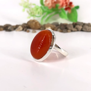 Carnelian Gemstone <b>Ring</b> 925 Sterling Silver Handmade <b>Statement</b> <b>Ring</b> for Women handmade Birthday Anniversary Gift <b>Ring</b> For Her - Product Image 3
