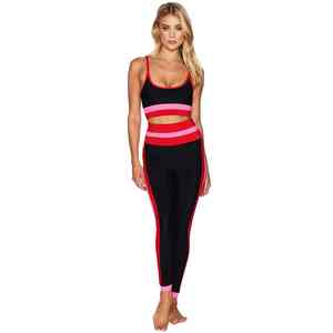 Ropa Deportiva para Mujer, Talla XL, Conjunto de Gimnasio y Fitness, Traje de Yoga de Talla Grande con Logotipo en la Cintura - Product Image 1