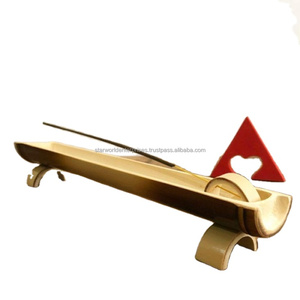 เครื่องจุดธูปไม้อะคาเซียที่ทำด้วยมือกระถางไม้ธรรมชาติสำหรับใช้ทางศาสนาที่วางธูปทำด้วยมือ - Product Image 1