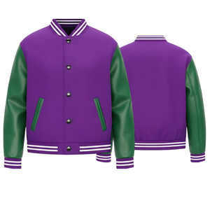 Premium Sheep Skin <b>Denim</b> Varsity <b>Jackets</b> for Men and Women Custom Logo Autumn Street Wear College <b>Jackets</b> - Product Image 1